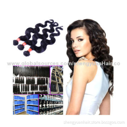 Brazilian Virgin Body Wave 100% Human Hair Weaves, 3pcs/Lot Unprocessed Hair